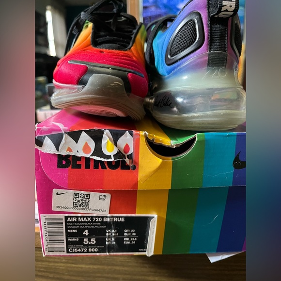 2019 Gilbert Baker “Be True” Nike Air Max 720, M 4, W 5.5 with box - Picture 6 of 11